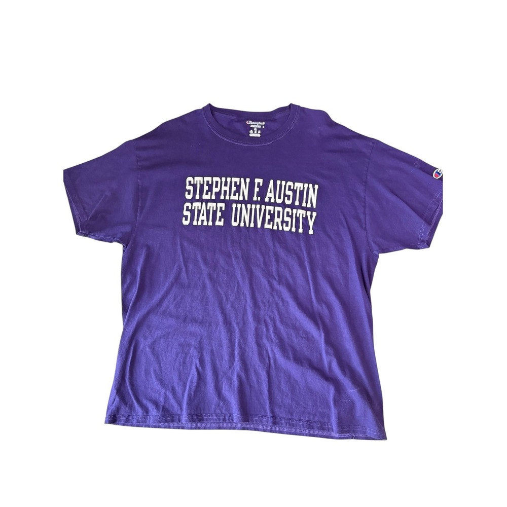 Champion Stephen F Austin State University SFA T-Shirt Mens XL Purple Tee